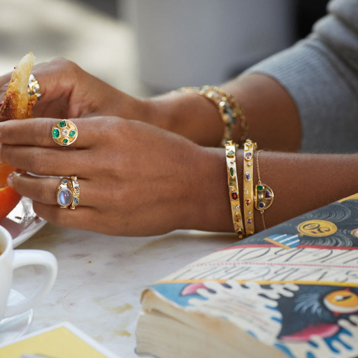 Confetti Disc Ring