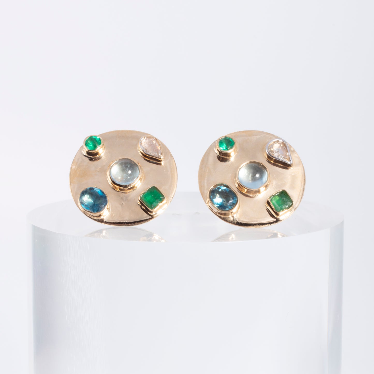 Confetti Disc Studs